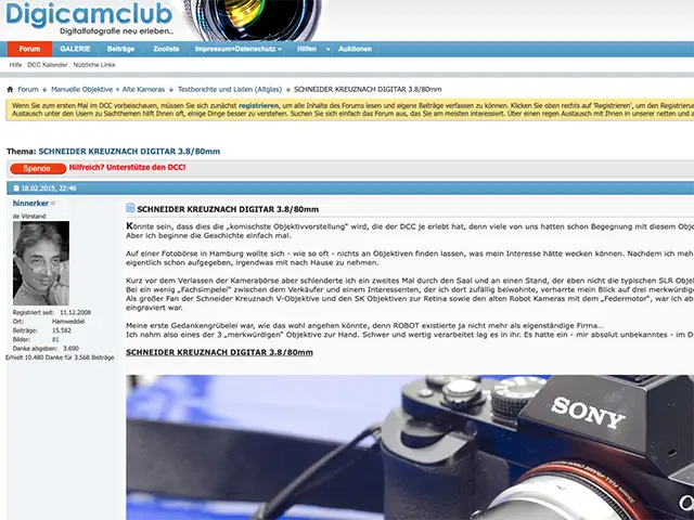 DigicamClub Robot Schneider DIGITAR 3,8/80 mm