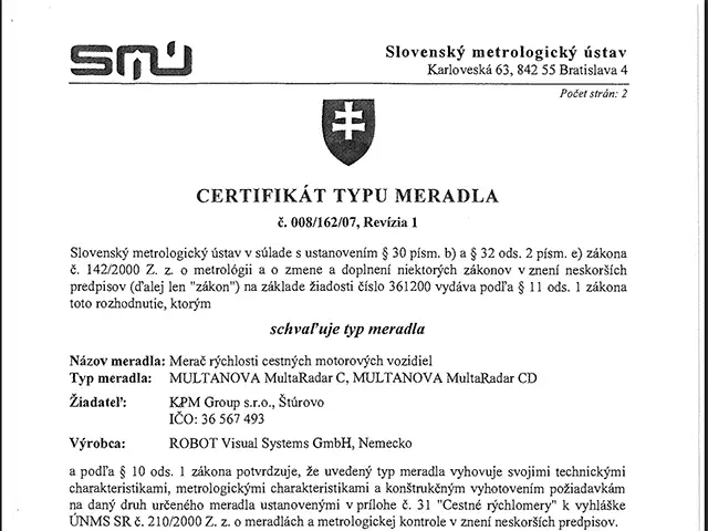Certificat original TSK 162/07-008, revisió 1 (2011)