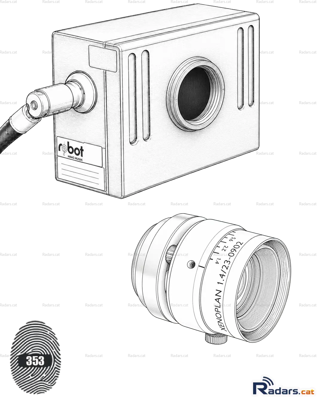 Foto Composició Robot SmartCamera III + Objectiu Xenoplan