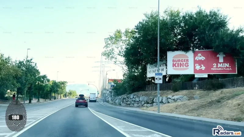 Fotografia Senyal Radar Terrassa Avinguda Valles 354 sentit Matadepera