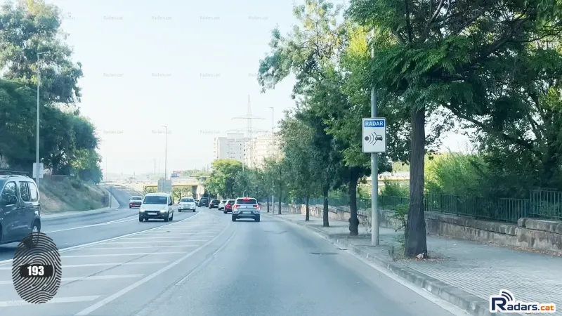 Fotografia Senyal Radar Terrassa Avinguda del Vallés 348 sentit Rubi