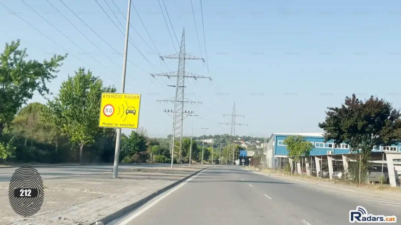 Fotografia Senyal Radar Terrassa Avinguda del Vallés 13 sentit Rubi