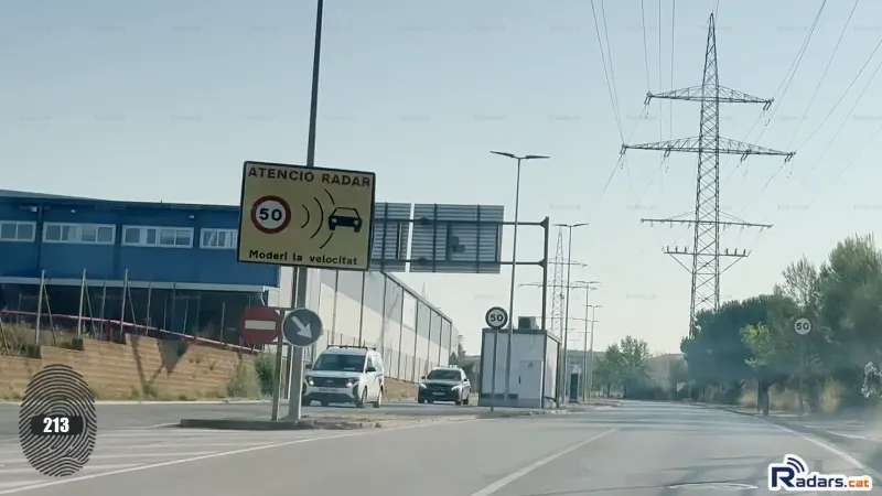 Fotografia Senyal Radar Terrassa Avinguda del Vallés 13 sentit Matadepera