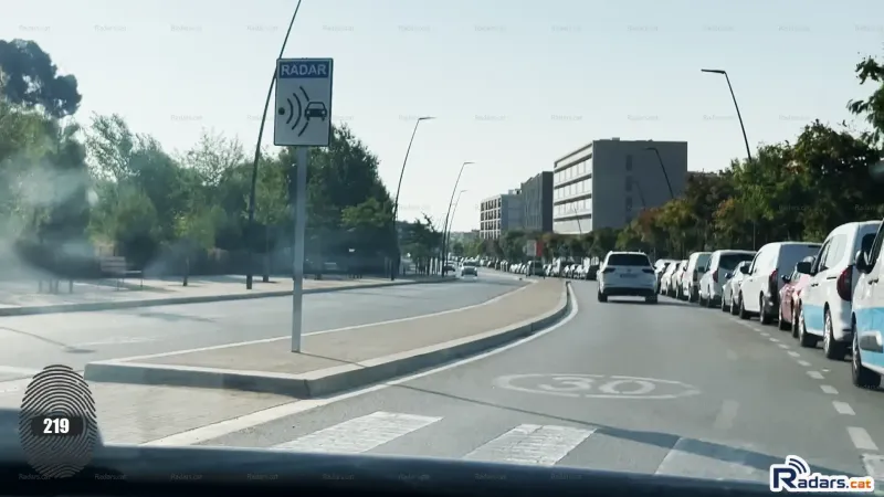 Fotografia Senyal Velocitat Multaradar C Terrassa Carretera de Rellinars sentit Centre